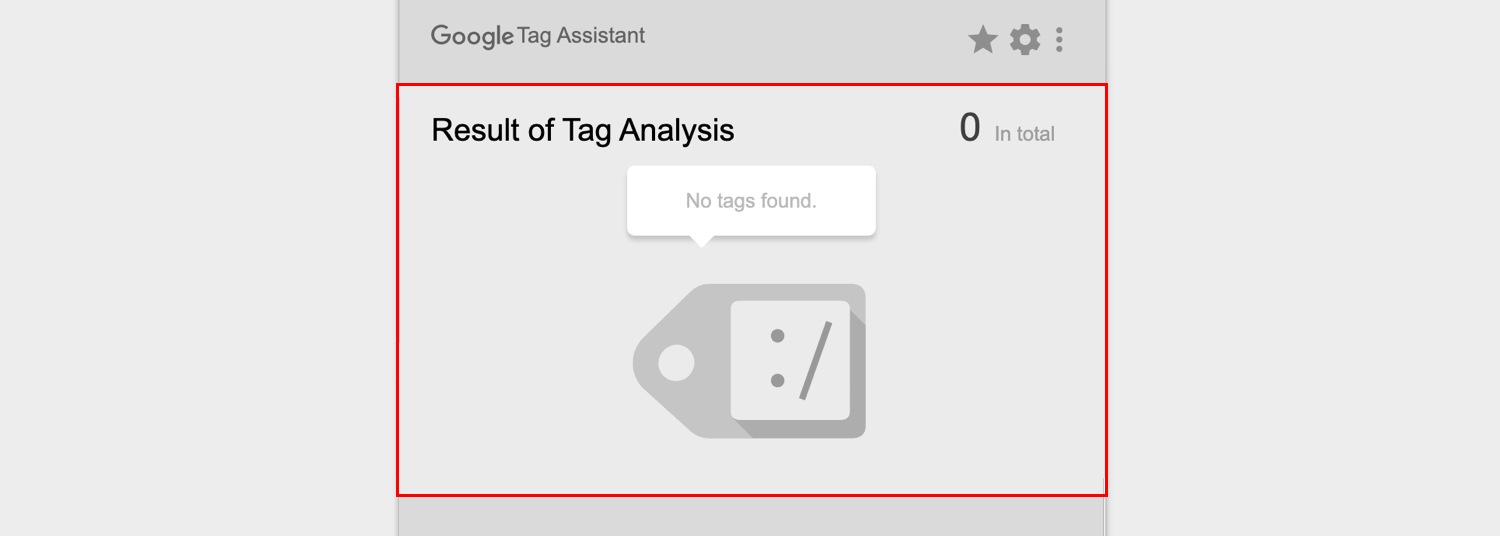 Google Analytics tracking code check no tags